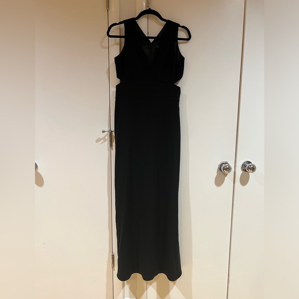 Laundry By Shelli Segal Womens Dress Black Cutout Maxi Evening Gown Bridesmaid